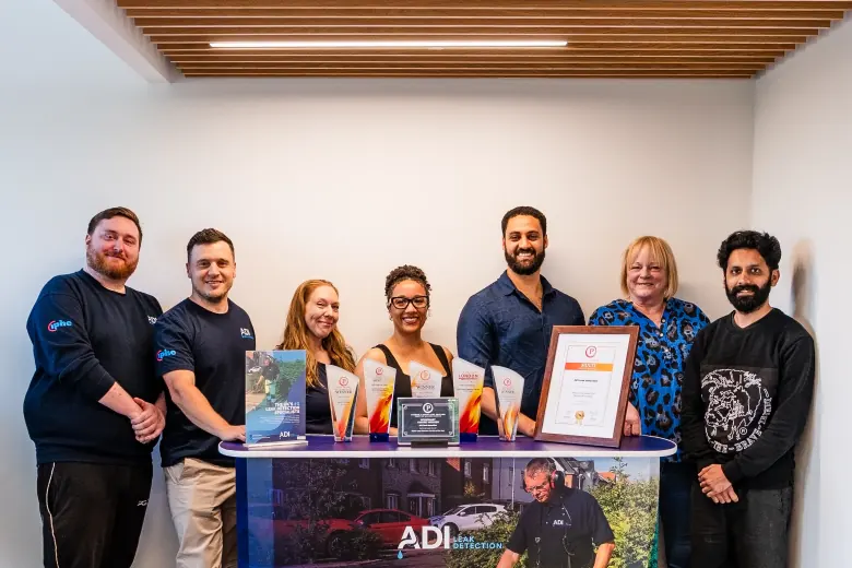 Members of the ADI Leak Detection team with the company's Prestige Awards